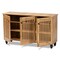 Baxton Studio Fernanda Modern and Contemporary Oak Brown Finished Wood 3-Door Shoe Cabinet 189-11990-ZORO - alternate 4